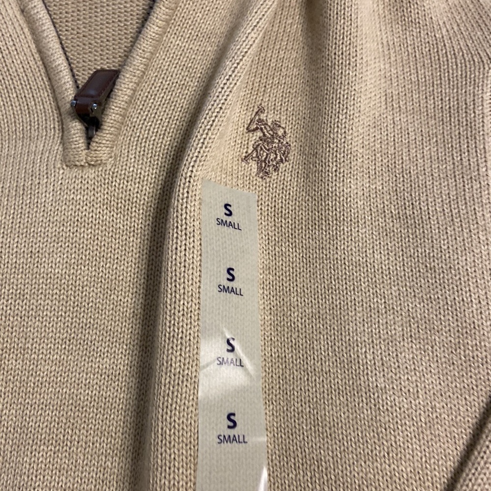U.S.Polo Ass Man Sweater size S brand new color tan length 27” bust 36” - Picture 12 of 12